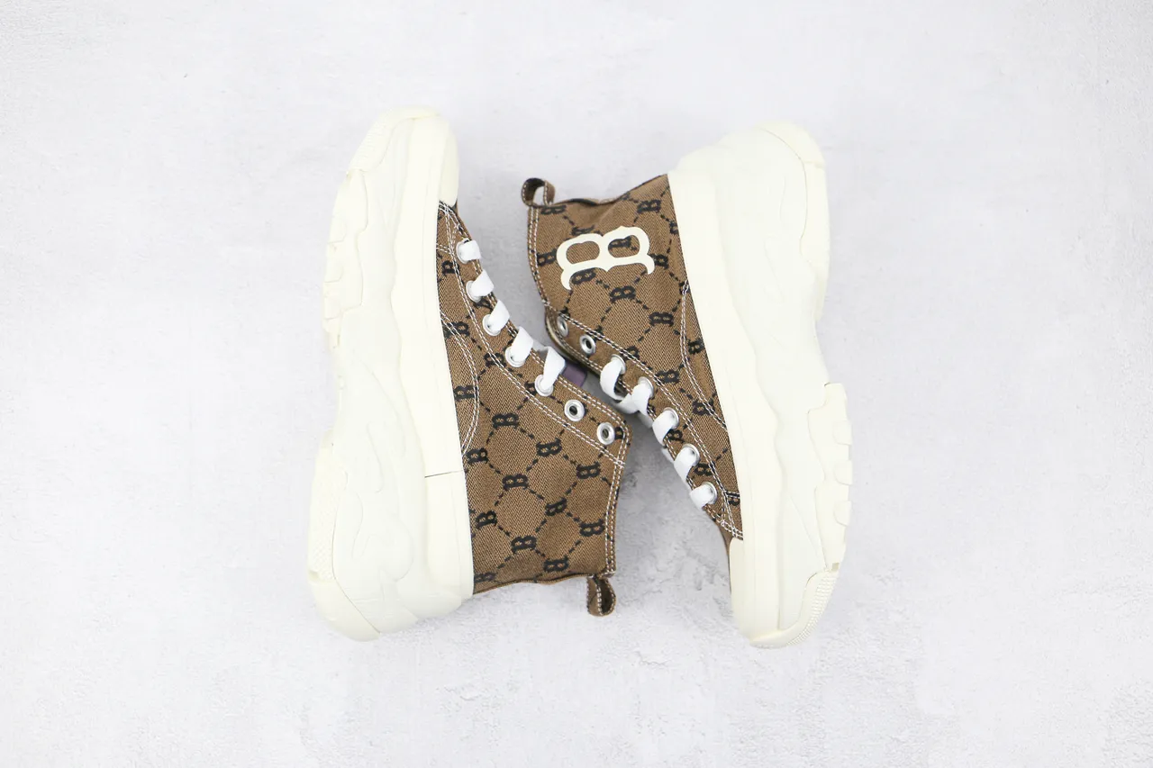 Converse High-Top Monogrammed Canvas Chunky Sole Sneaker 9