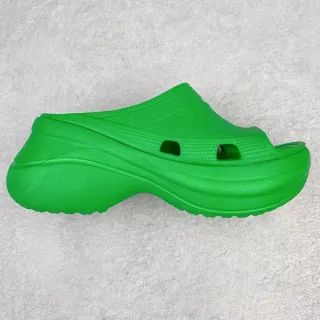 Crocs Echo Clog সবুজ প্ল্যাটফর্ম মোল্ডেড ফোম ক্লগ