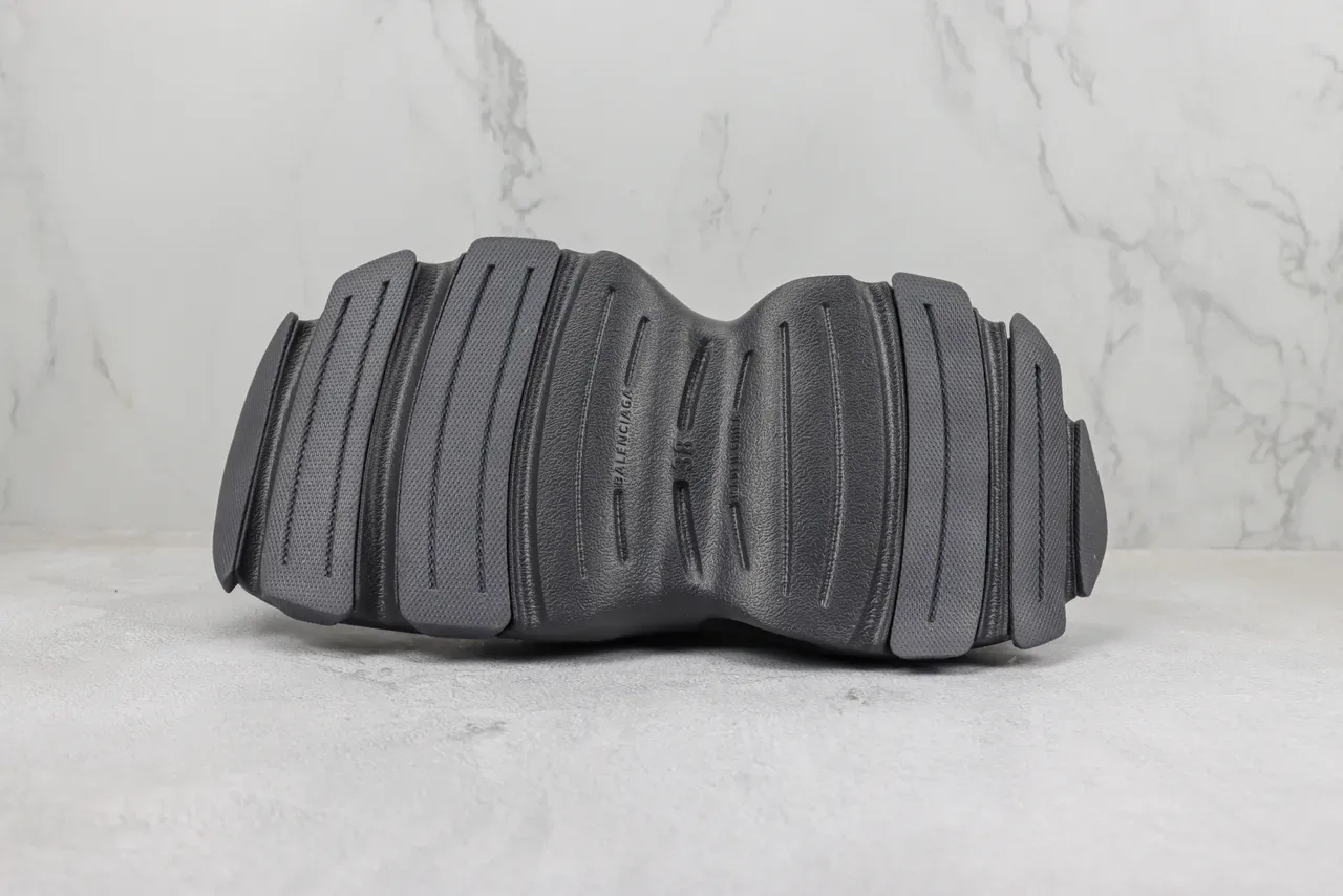Crocs Gray Monolithic Molded Foam Ventilated Cutout Design Chunky Sneakers 8
