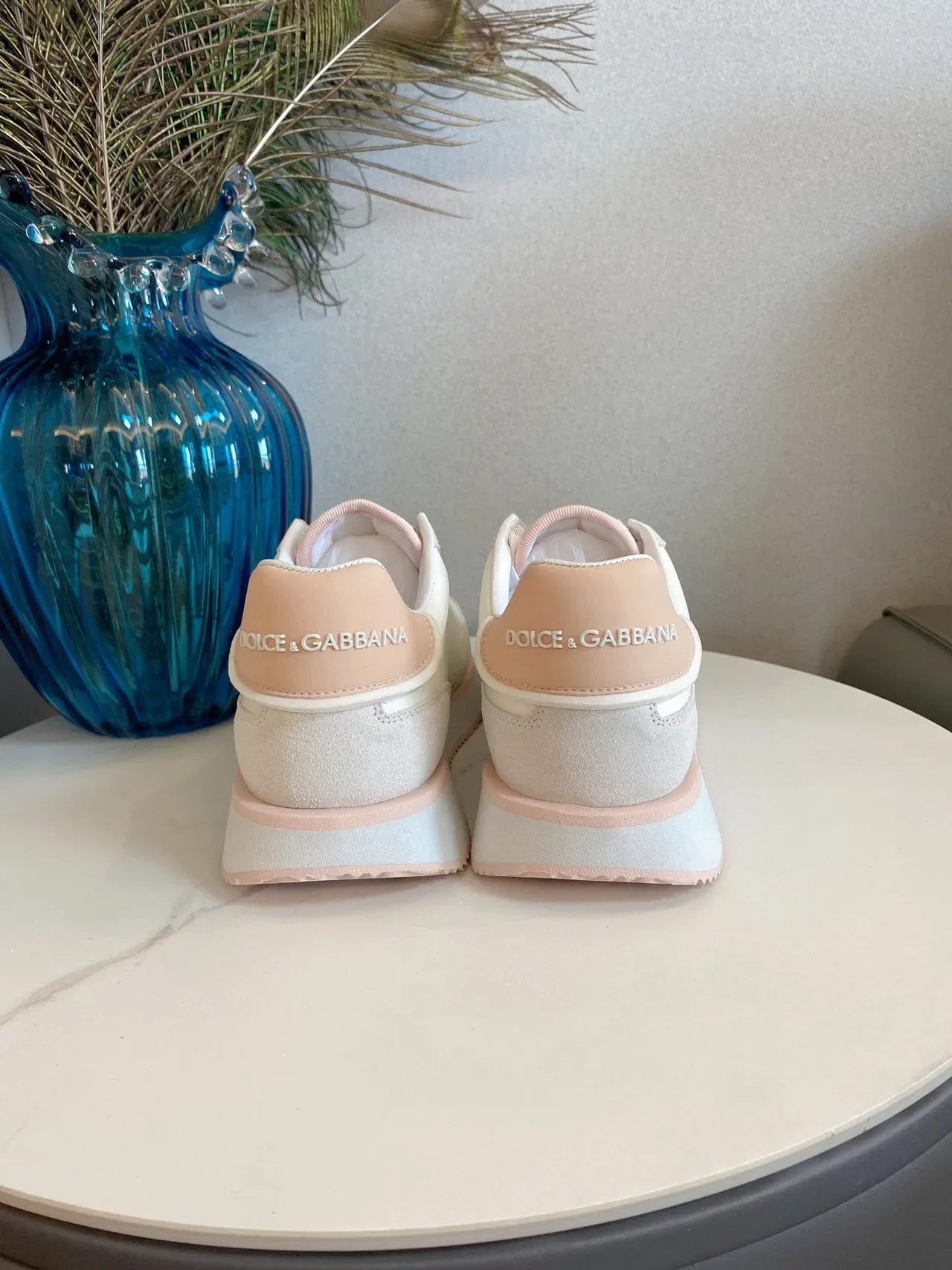 DC Shoes Beige Pink Platform Sole Suede And Synthetic Upper Lifestyle Sneakers 7