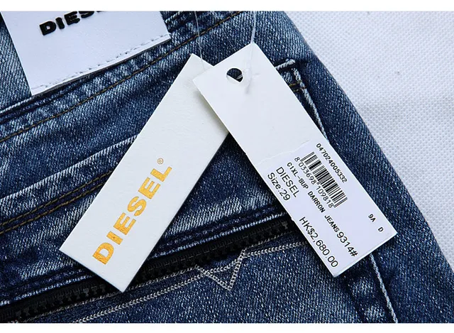 Diesel بناطيل جينز ممزقة غسل متوسط جيب سحاب 5