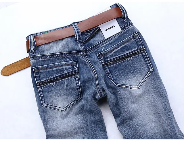 Diesel بناطيل جينز ممزقة غسل متوسط جيب سحاب 9