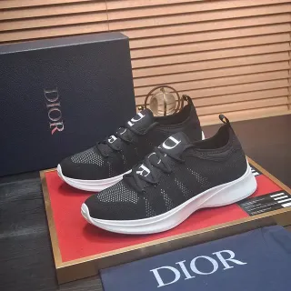 Dior B23 Black Knit Lifestyle Sneakers