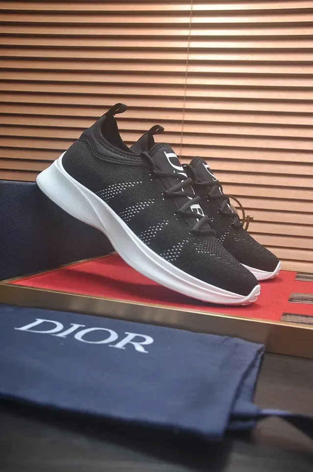 Dior B23 Black Knit Lifestyle Sneakers 3