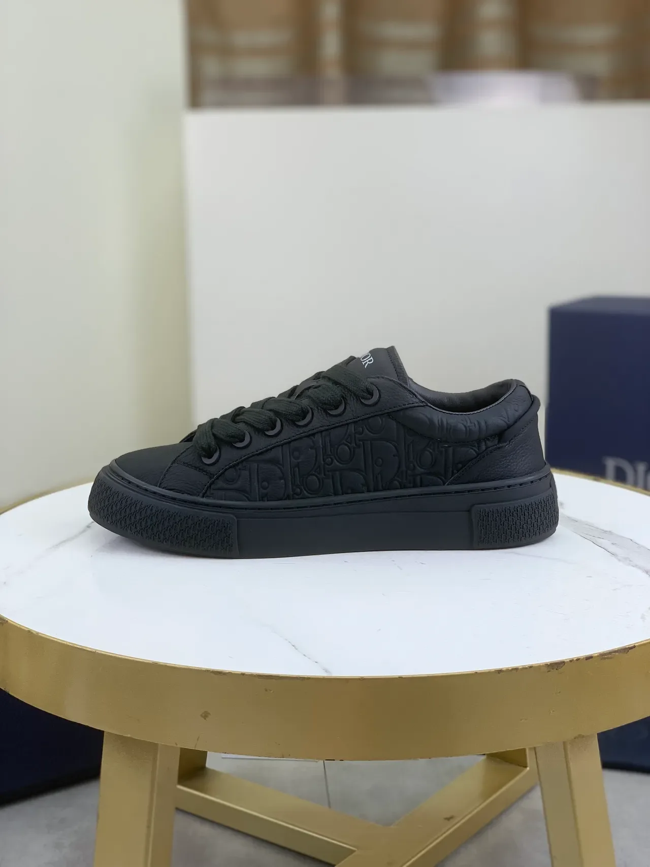 ديور B23 Embossed Oblique أسود سنيكرز لايف ستايل 5