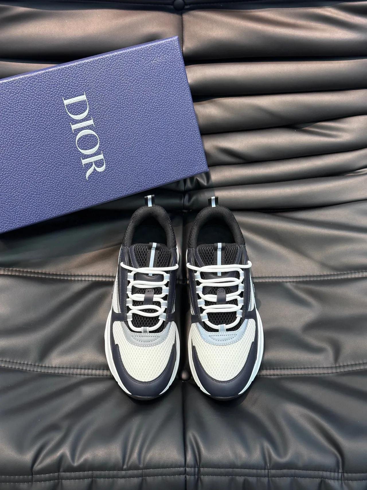 Dior B23 Gray and White Chunky Sneakers 2