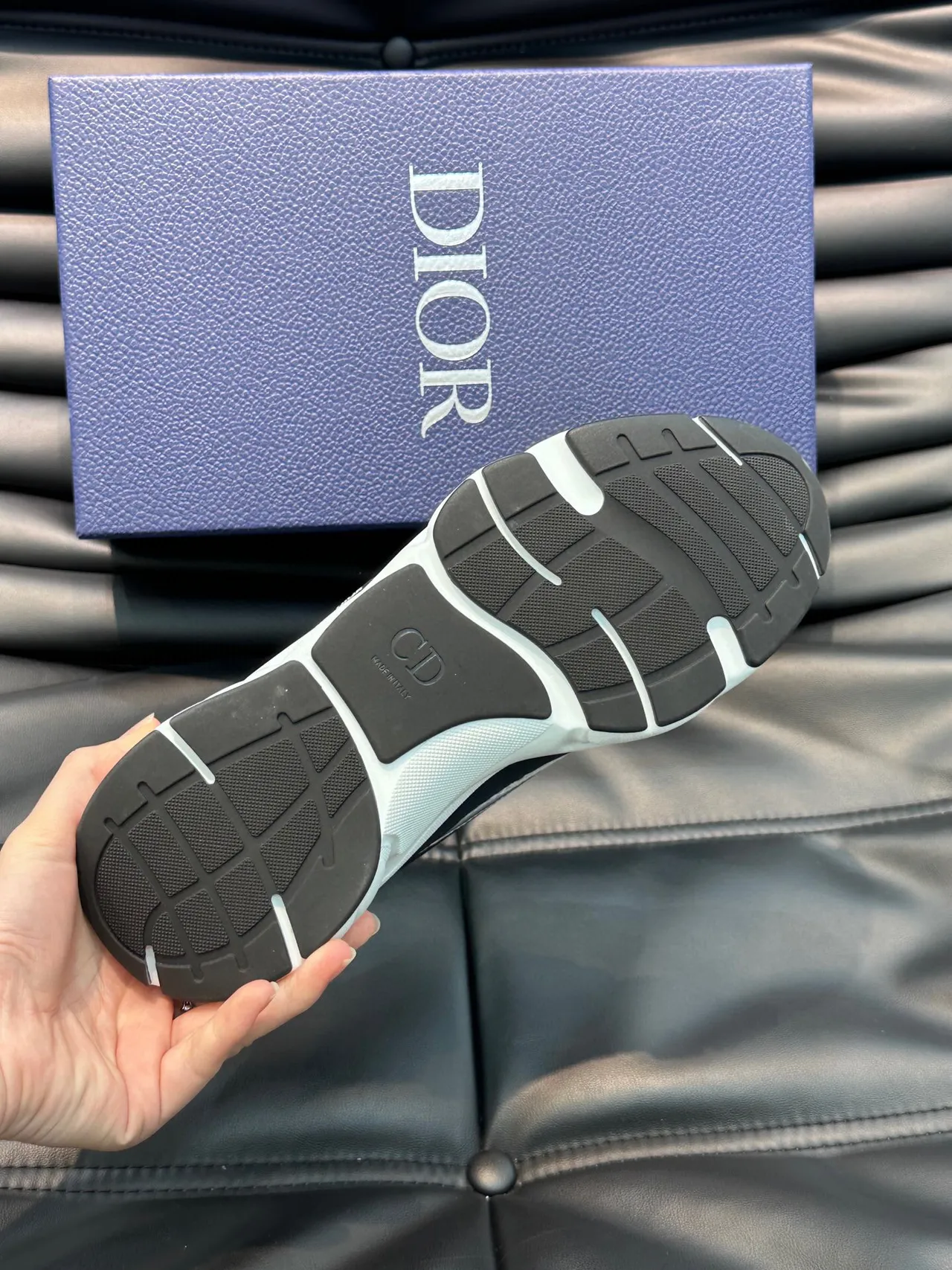 Dior B23 Gray and White Chunky Sneakers 9