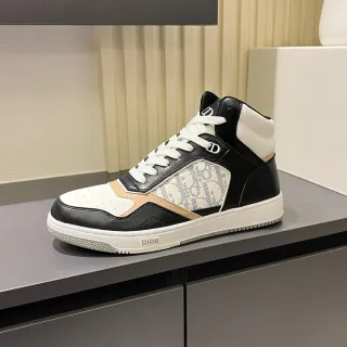 Dior B23 High-Top Monogram Panel Lifestyle Sneakers