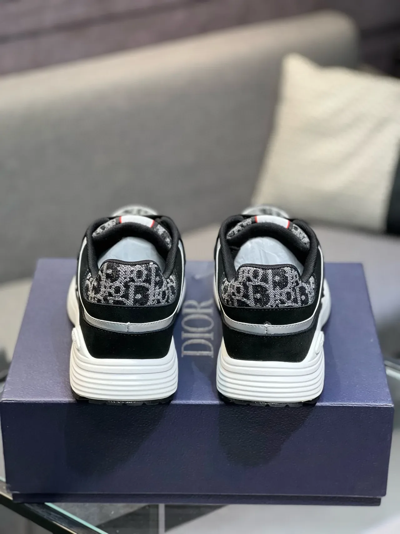 Dior B23 Leopard-Print Black and White Lifestyle Sneakers 2