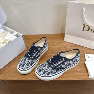 Dior B23 नेवी और सफेद Oblique Monogram लाइफस्टाइल स्नीकर