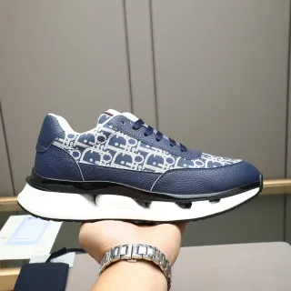 Dior B23 Navy Oblique Monogram Lifestyle Sneakers