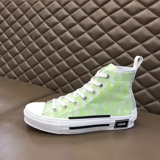 Dior B23 Neon Lime Green Transparent Oblique Monogram Lifestyle Sneakers 9