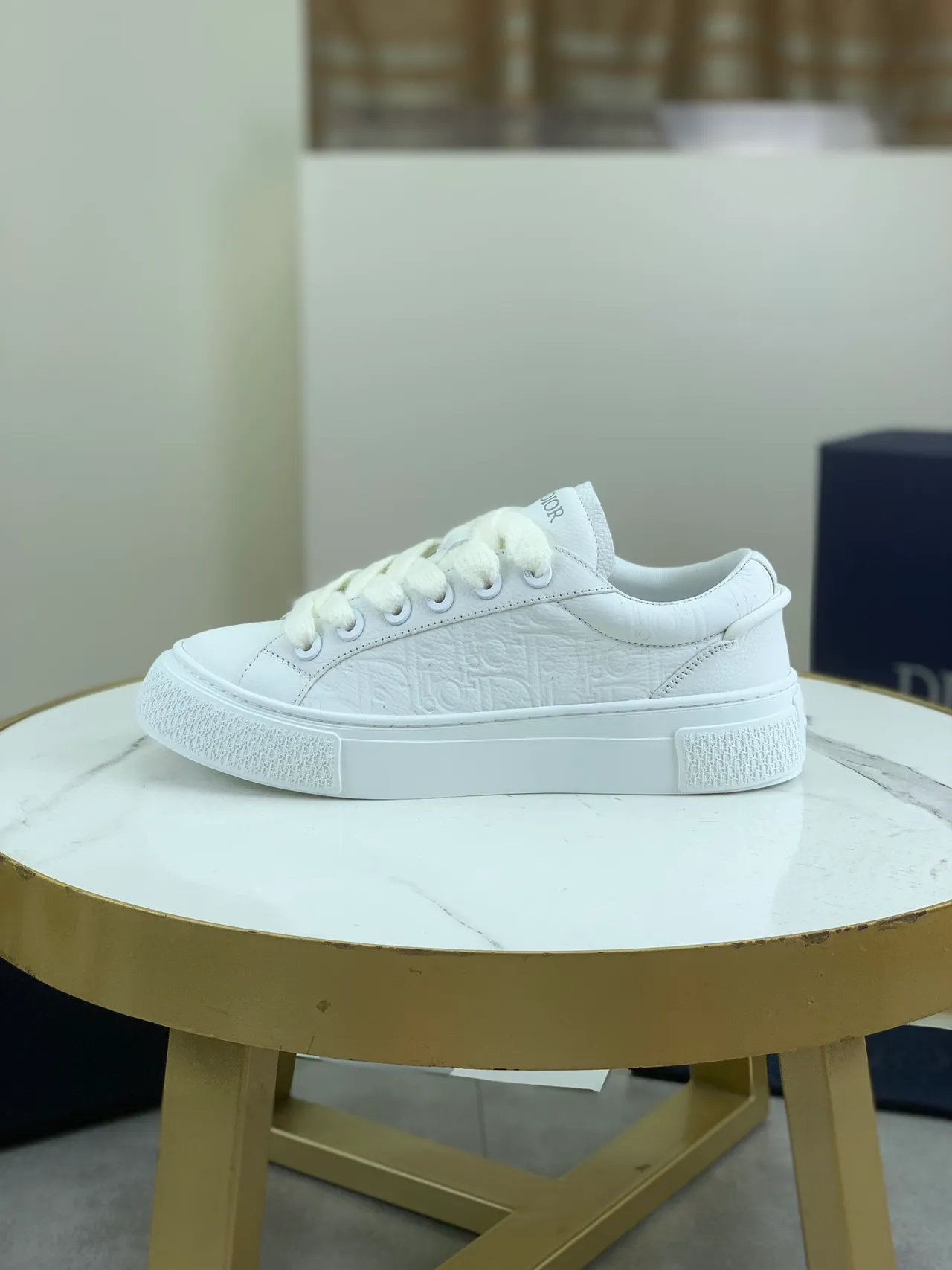 Dior B23 White Embossed Monogram Lifestyle Sneakers 5