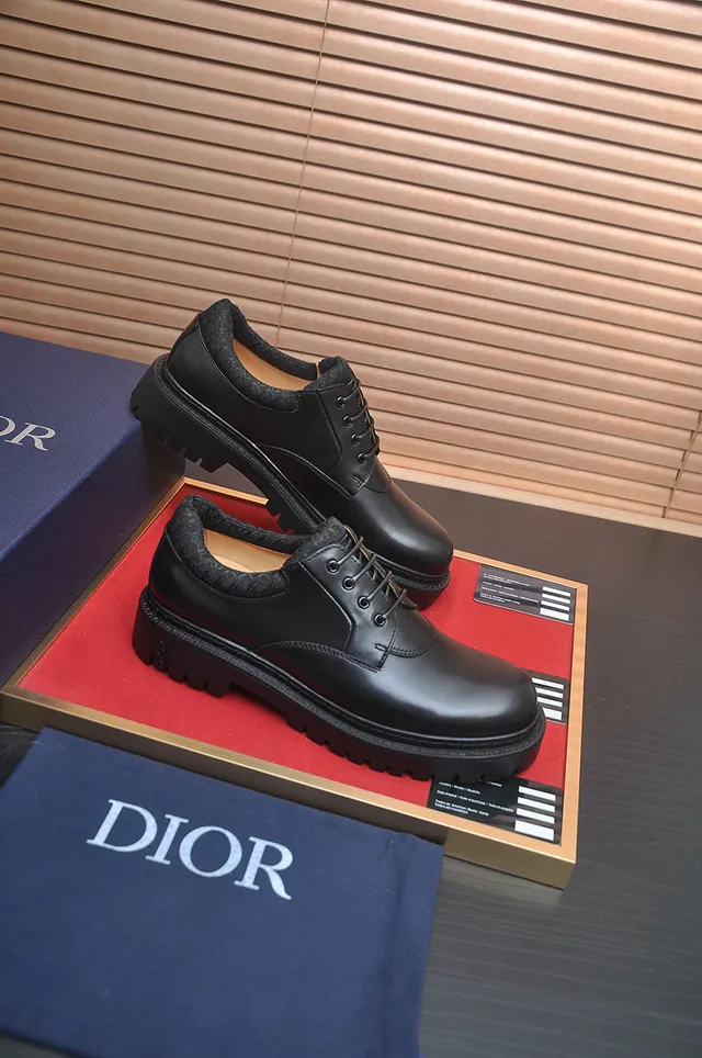 Dior B27 Black Leather Oxford Shoes 4