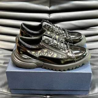 Dior B27 Black Patent and Oblique Monogram Lifestyle Sneakers
