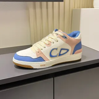 Dior B27 Color-Blocked Perforated Leather Lifestyle Sneakers