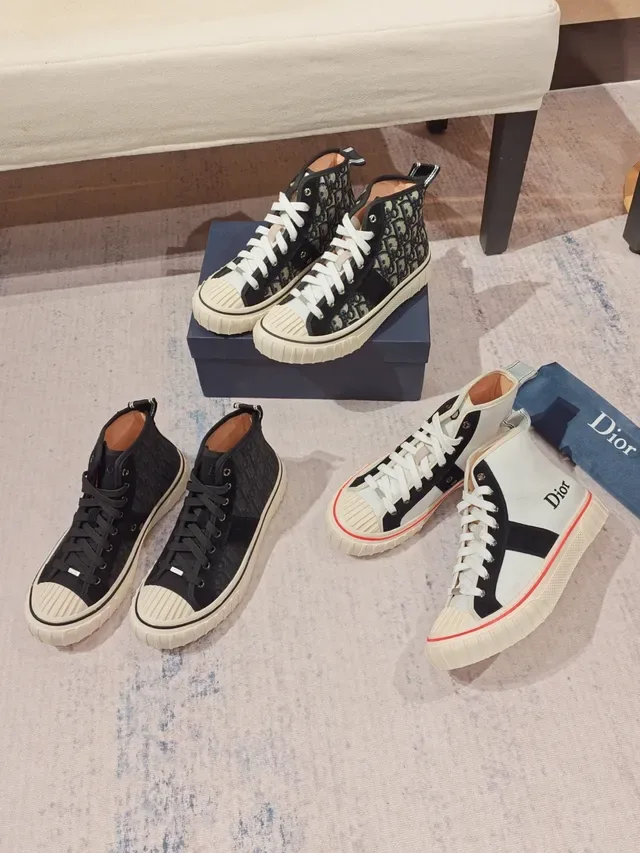 Dior B27 Monogram High-Top Lifestyle Sneakers 2