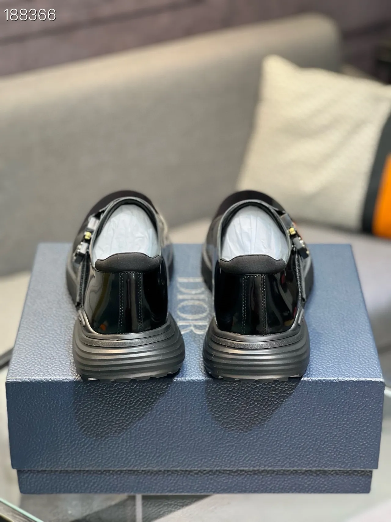 Dior B27 Patent Leather Buckle Strap Loafers 2