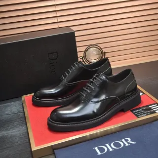 Dior Black Cap-Toe Oxford Shoes