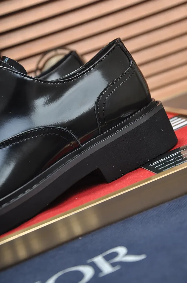 Dior Black Cap-Toe Oxford Shoes 2