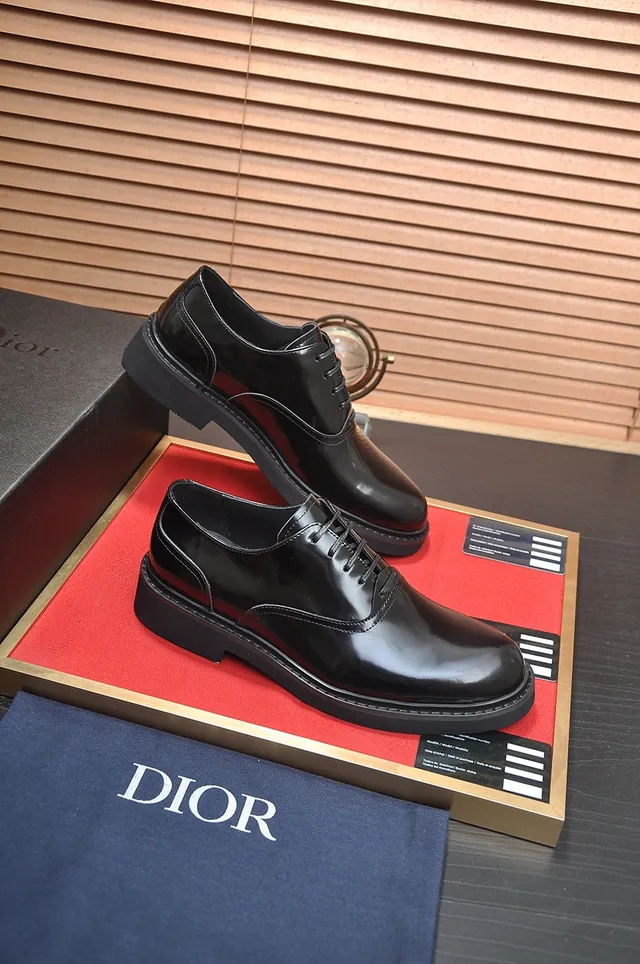 Dior Black Cap-Toe Oxford Shoes 4
