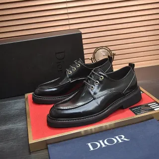 Dior Black Gloss Leather Oxford Shoes
