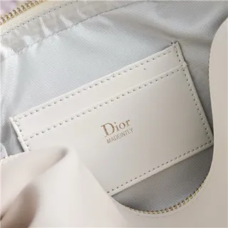 Dior Black Gold Logo Soft Rounded Shoulder Bag 11