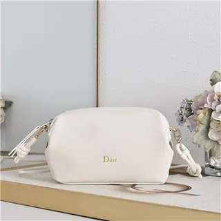 Dior Black Gold Logo Soft Rounded Shoulder Bag 18