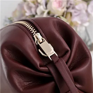 Dior Black Gold Logo Soft Rounded Shoulder Bag 24