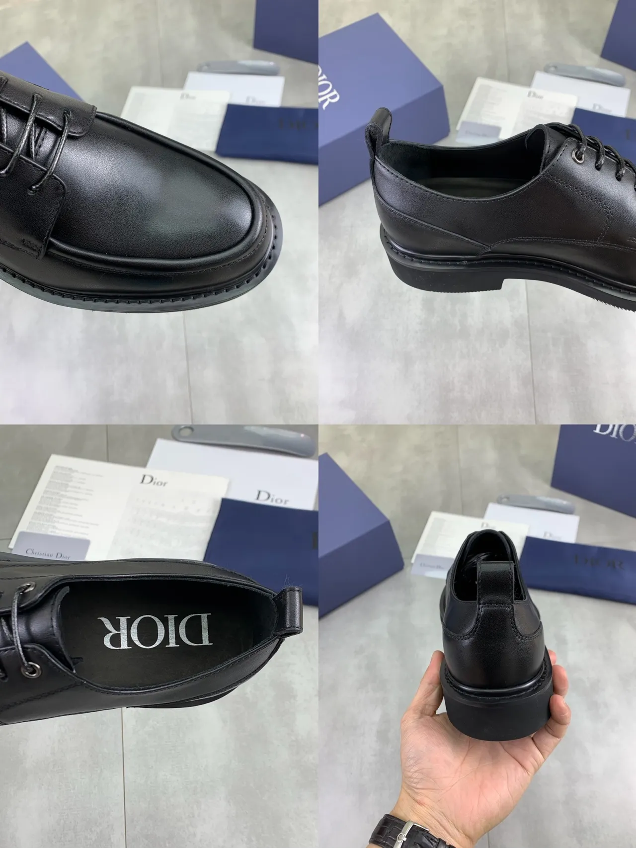 Dior Black Leather Oxford Shoes 2
