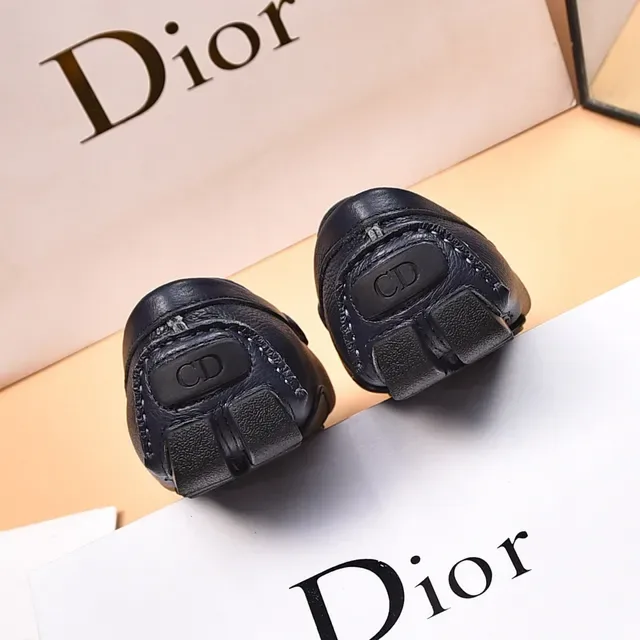 Dior Loafer Noir Argent Cuir Pebbled Boucle Métallique Oblique 9