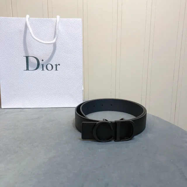 Dior CD Belt Black Leather Belt 2
