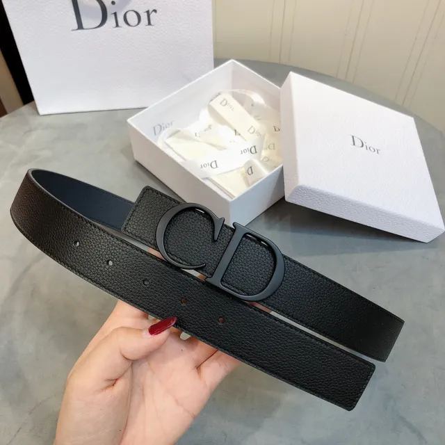 Dior CD Belt Black Leather Belt 3