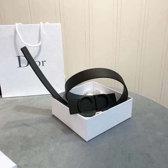 Dior CD Belt Black Leather Belt 6
