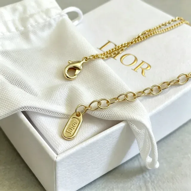 Dior Dioriviera Pulseira Corrente Dourada Branca Multi-Charm 2