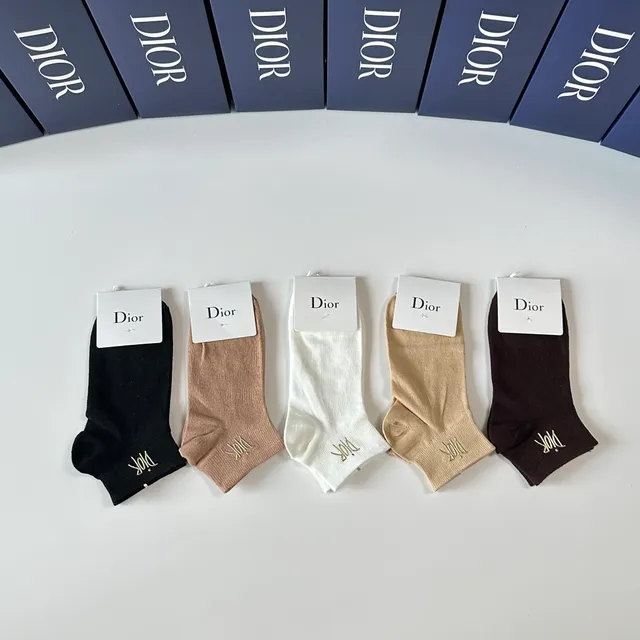 Dior Embroidered Logo Low-Cut Ankle Socks 2