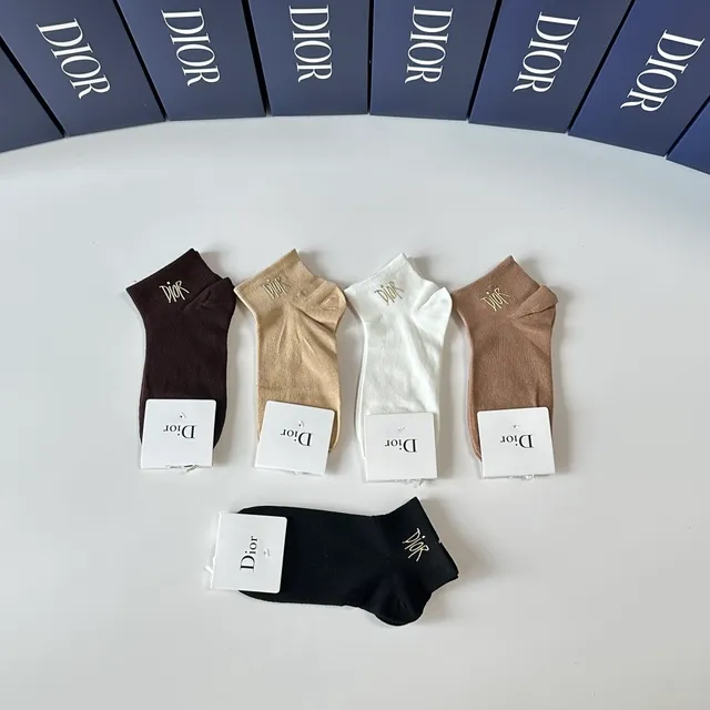 Dior Embroidered Logo Low-Cut Ankle Socks 6