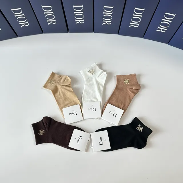 Dior Embroidered Logo Low-Cut Ankle Socks 7