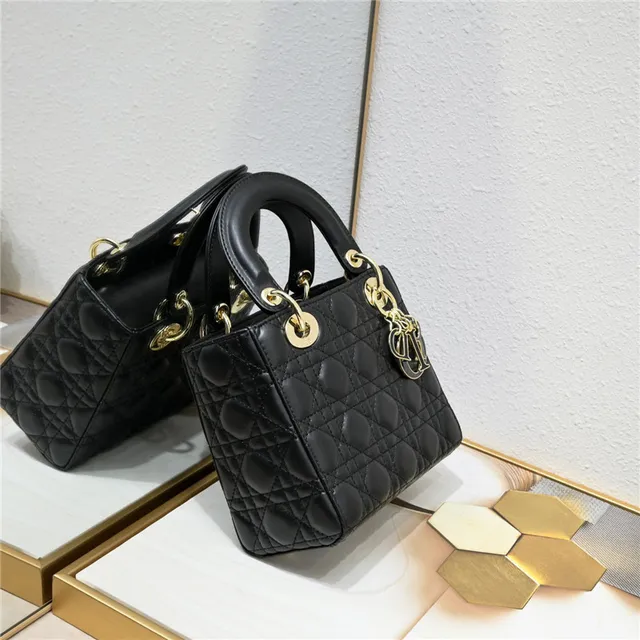 Dior Lady Dior Light Gray Quilted Tote Bag 16