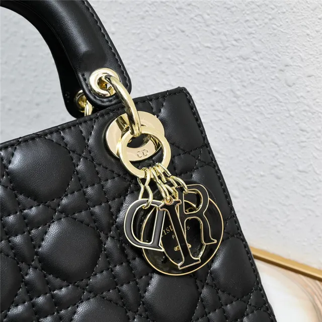 Dior Lady Dior Light Gray Quilted Tote Bag 18