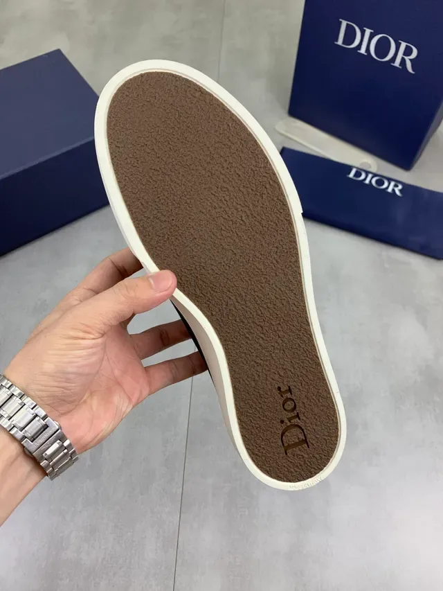 Dior Loafer Navy Beige Suede Penny Strap Loafer 3