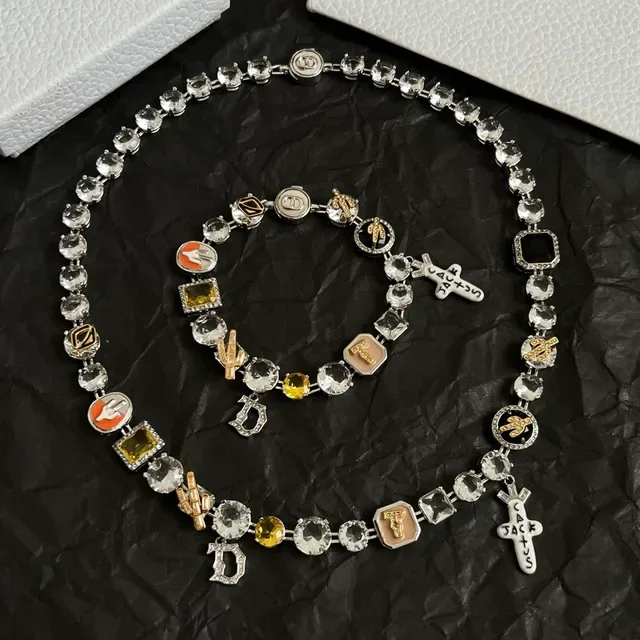 Dior Multi-Charm Crystal and Enamel Bracelet 5