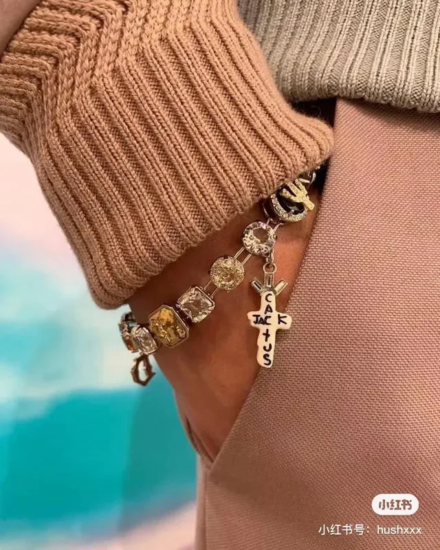 Dior Multi-Charm Crystal and Enamel Bracelet 9