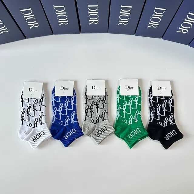 Dior Oblique Monogram Ankle Socks 2
