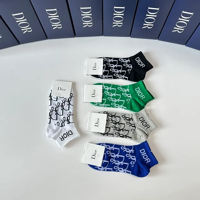 Dior Oblique Monogram Ankle Socks 5