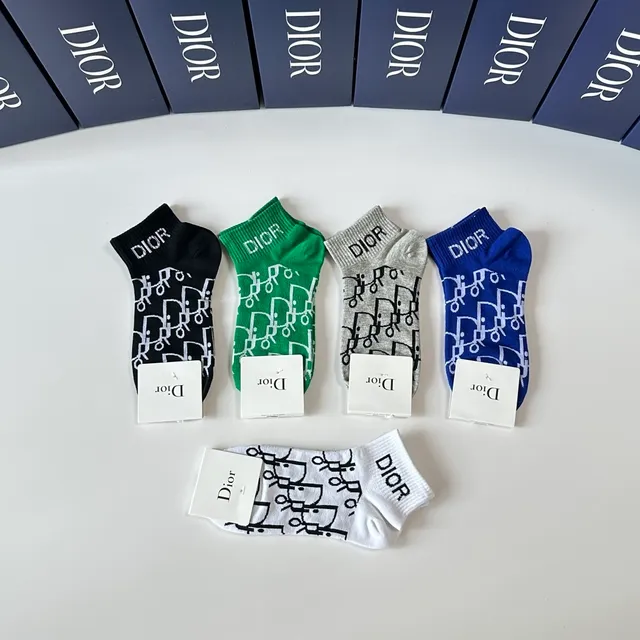 Dior Oblique Monogram Ankle Socks 7