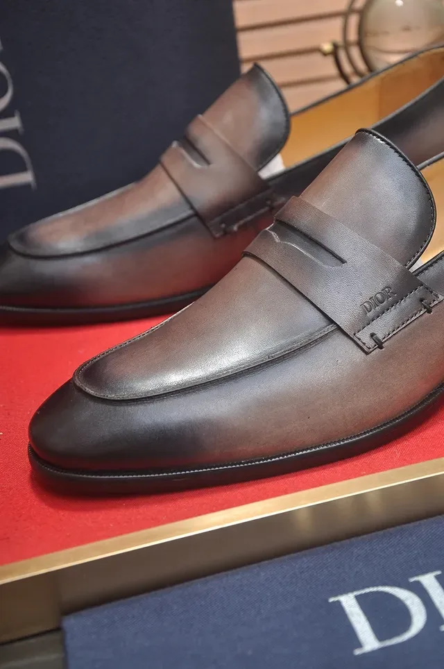 Dior Penny Loafer Antique Brown Leather Loafers 2