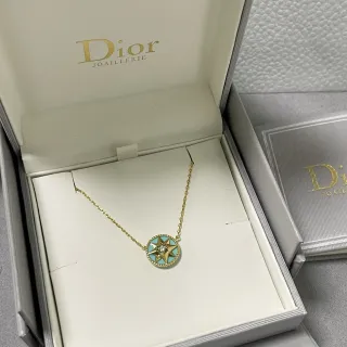 Dior Rose des Vents 青绿色釉面金色调项链