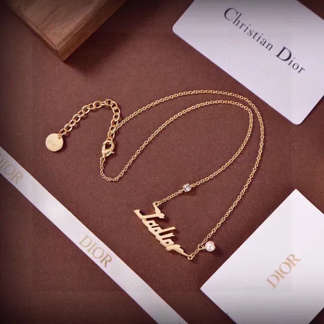 Dior Script Logo Pearl Drop Earrings 3