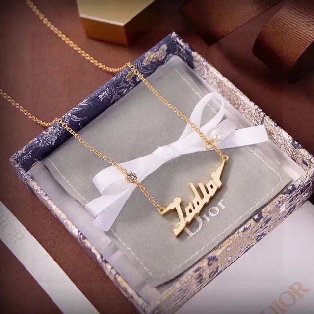 Dior Script Logo Pearl Drop Earrings 9